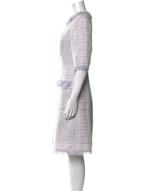 Teri Jon by Rickie Freeman Bateau Neckline Knee-Length Dress