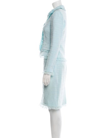 Teri Jon by Rickie Freeman Mesh Accents Skirt Suit