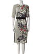 Teri Jon by Rickie Freeman Printed Knee-Length Dress