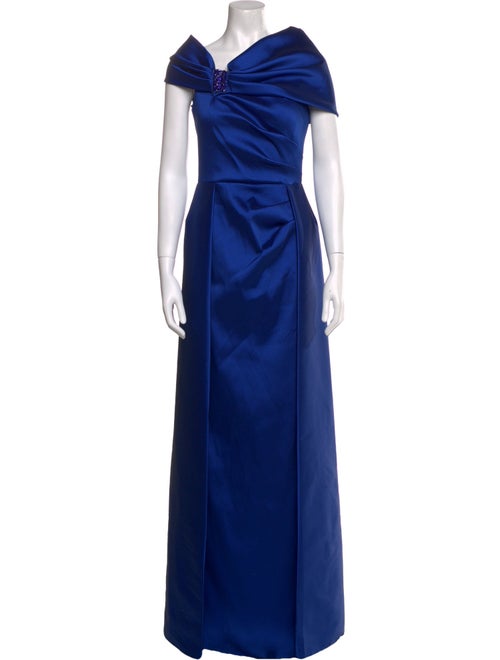 Teri Jon by Rickie Freeman Cowl Neck Long Dress