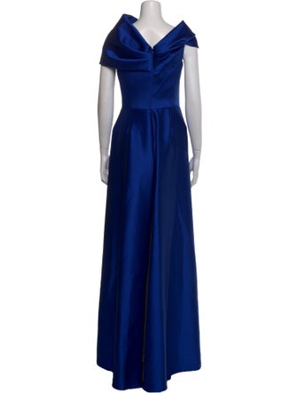 Teri Jon by Rickie Freeman Cowl Neck Long Dress