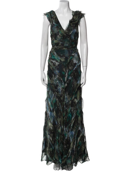 Teri Jon by Rickie Freeman Silk Long Dress