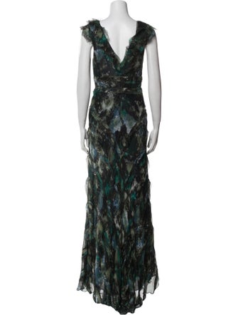 Teri Jon by Rickie Freeman Silk Long Dress