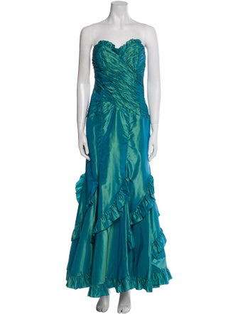 Teri Jon by Rickie Freeman Silk Long Dress