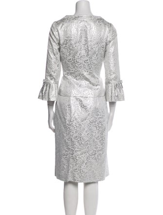 Teri Jon by Rickie Freeman Bow Accents Skirt Set