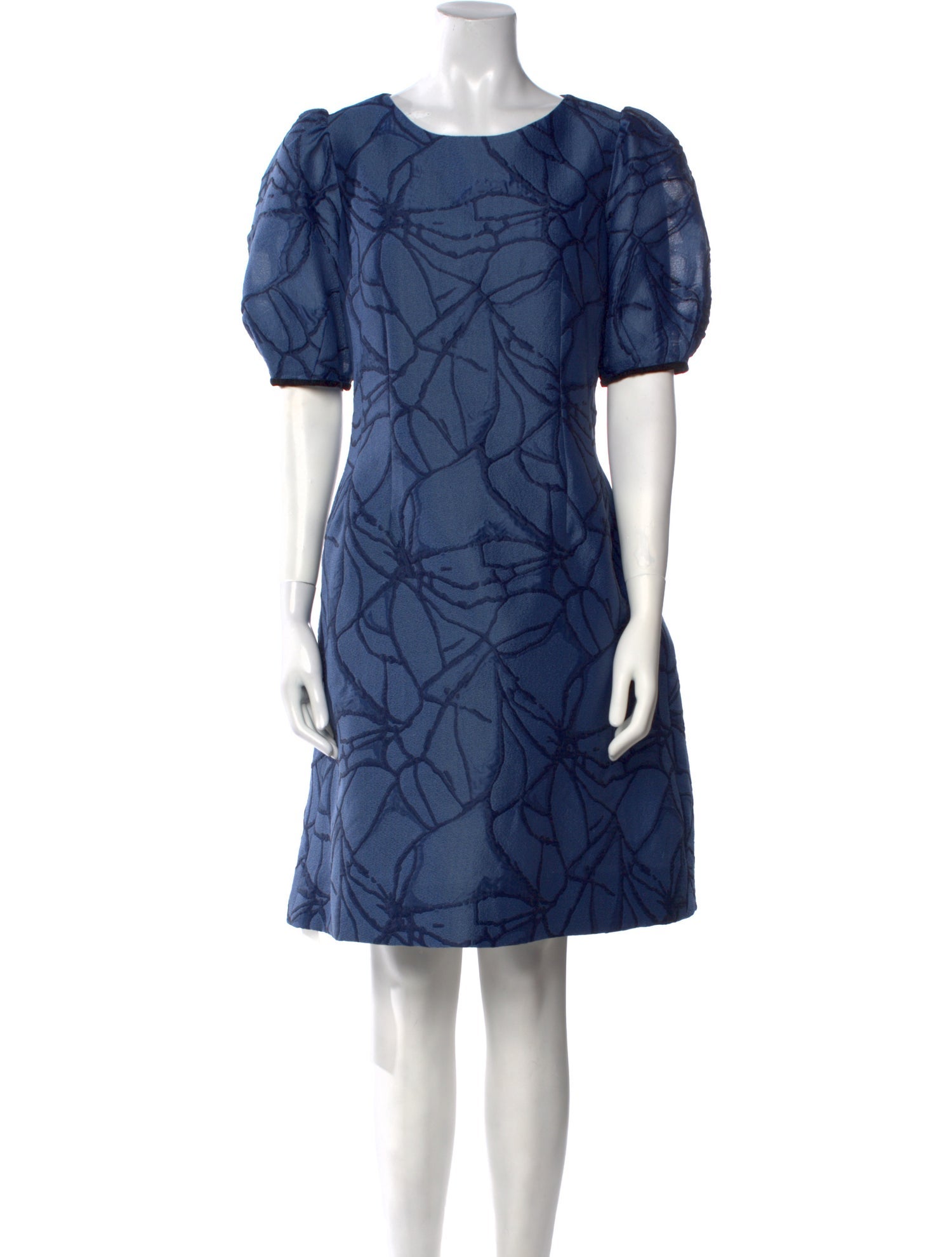 Teri Jon by Rickie Freeman Scoop Neck Knee-Length Dress