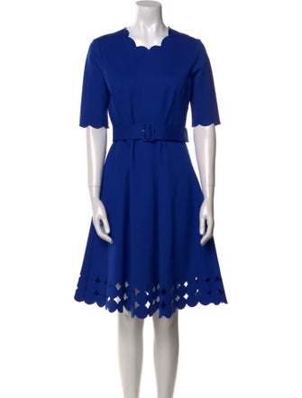 Teri Jon by Rickie Freeman Square Neckline Knee-Length Dress