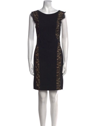 Teri Jon by Rickie Freeman Lace Pattern Mini Dress