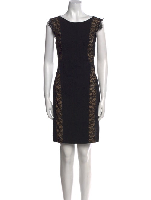 Teri Jon by Rickie Freeman Lace Pattern Mini Dress