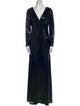 Teri Jon by Rickie Freeman V-Neck Long Dress