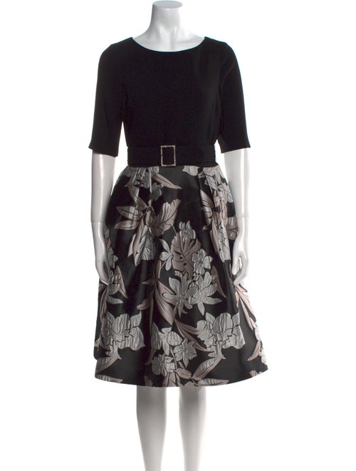 Teri Jon by Rickie Freeman Floral Print Knee-Length Dress