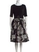 Teri Jon by Rickie Freeman Floral Print Knee-Length Dress