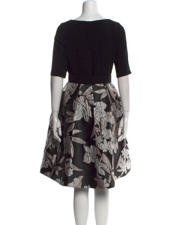 Teri Jon by Rickie Freeman Floral Print Knee-Length Dress