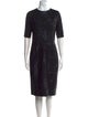 Teri Jon by Rickie Freeman Crew Neck Midi Length Dress