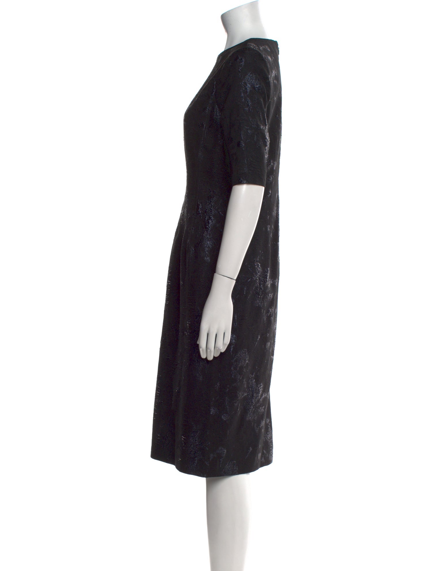 Teri Jon by Rickie Freeman Crew Neck Midi Length Dress