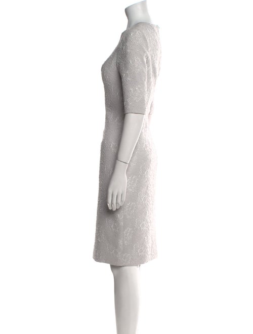 Teri Jon by Rickie Freeman Crew Neck Midi Length Dress