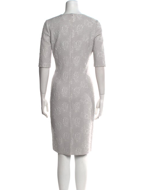 Teri Jon by Rickie Freeman Crew Neck Midi Length Dress