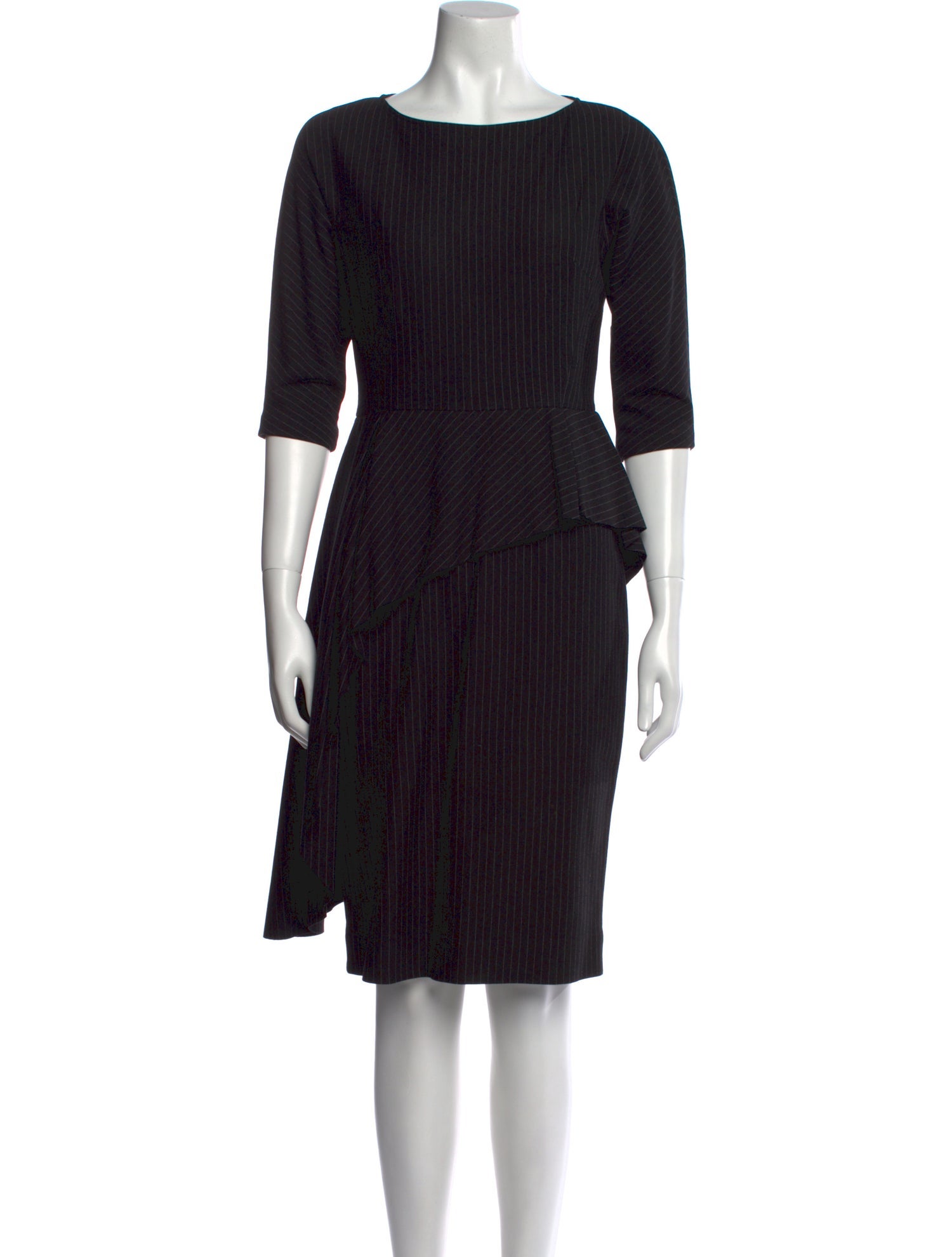 Teri Jon by Rickie Freeman Striped Knee-Length Dress
