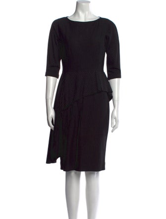 Teri Jon by Rickie Freeman Striped Knee-Length Dress