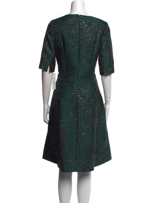 Teri Jon by Rickie Freeman Crew Neck Midi Length Dress