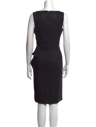 Teri Jon by Rickie Freeman Bateau Neckline Midi Length Dress