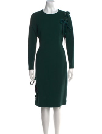 Teri Jon by Rickie Freeman Wool Midi Length Dress