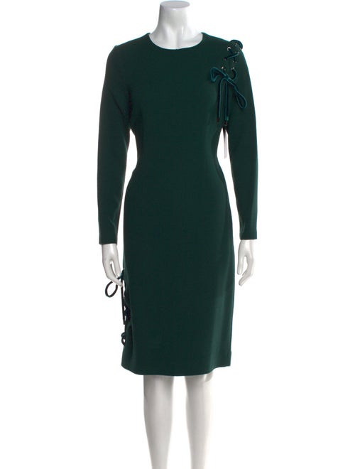 Teri Jon by Rickie Freeman Wool Midi Length Dress