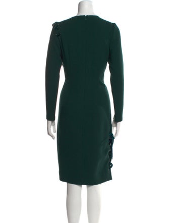 Teri Jon by Rickie Freeman Wool Midi Length Dress