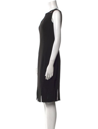 Teri Jon by Rickie Freeman Bateau Neckline Knee-Length Dress