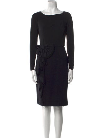 Teri Jon by Rickie Freeman Bateau Neckline Knee-Length Dress