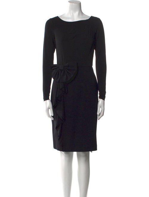 Teri Jon by Rickie Freeman Bateau Neckline Knee-Length Dress