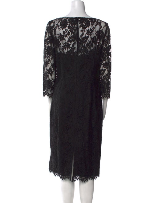 Teri Jon by Rickie Freeman Lace Pattern Midi Length Dress
