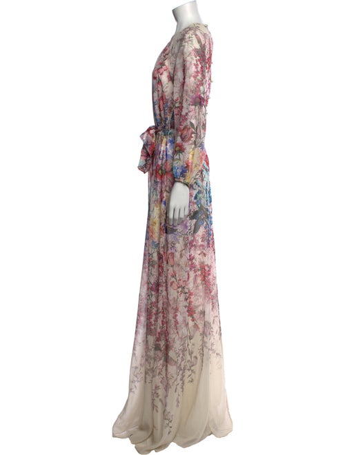 Teri Jon by Rickie Freeman Floral Print Long Dress