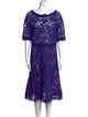 Teri Jon by Rickie Freeman Lace Pattern Knee-Length Dress