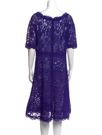 Teri Jon by Rickie Freeman Lace Pattern Knee-Length Dress