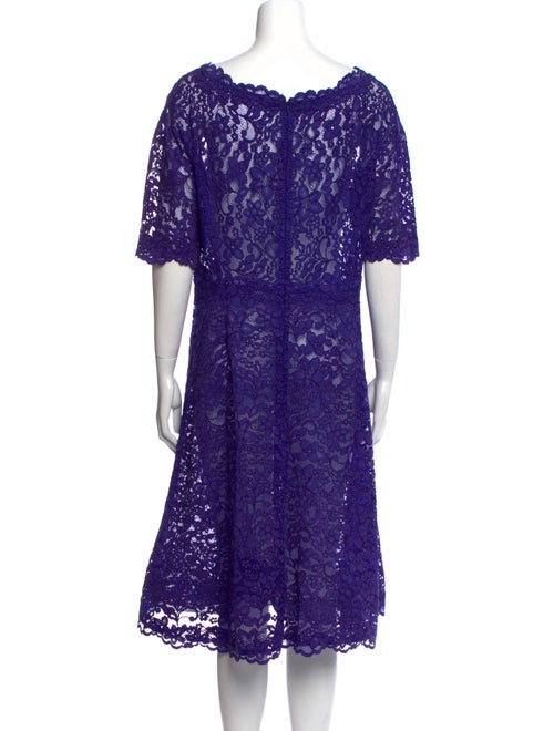 Teri Jon by Rickie Freeman Lace Pattern Knee-Length Dress