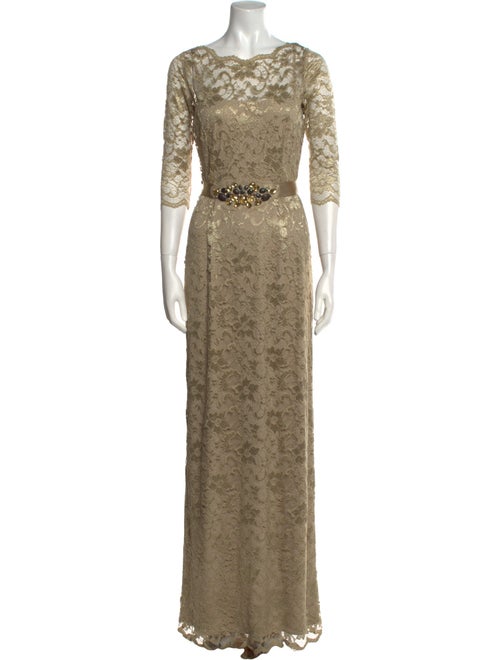 Teri Jon by Rickie Freeman Bateau Neckline Long Dress