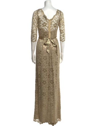 Teri Jon by Rickie Freeman Bateau Neckline Long Dress