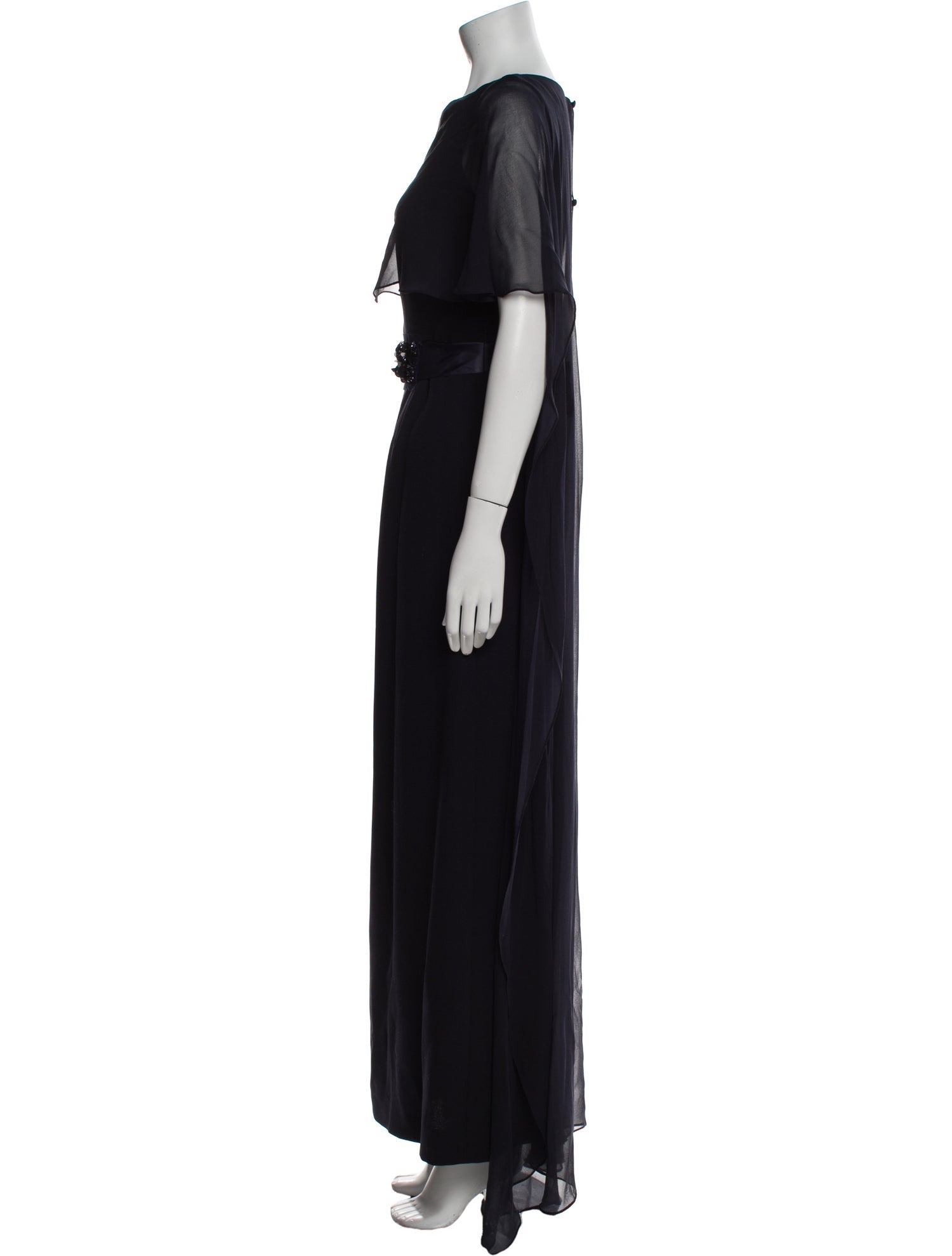 Teri Jon by Rickie Freeman Bateau Neckline Long Dress
