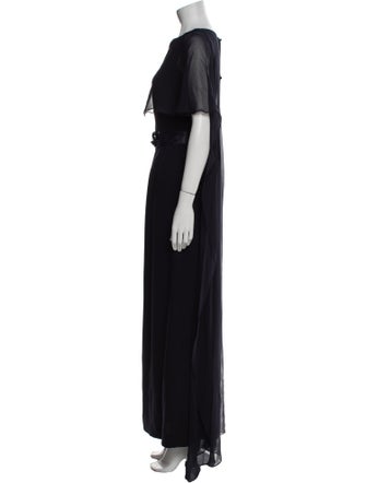 Teri Jon by Rickie Freeman Bateau Neckline Long Dress