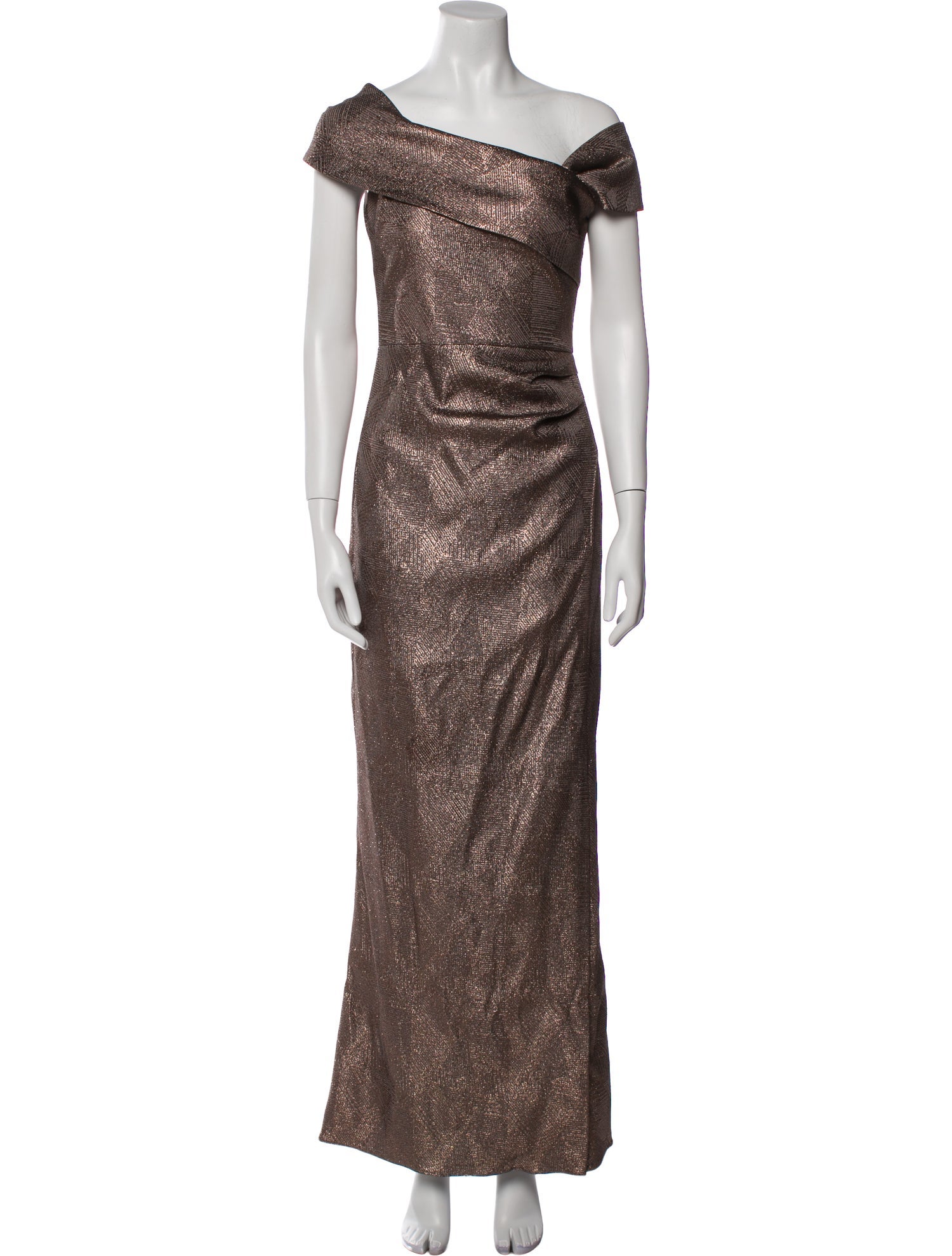 Teri Jon by Rickie Freeman One-Shoulder Long Dress