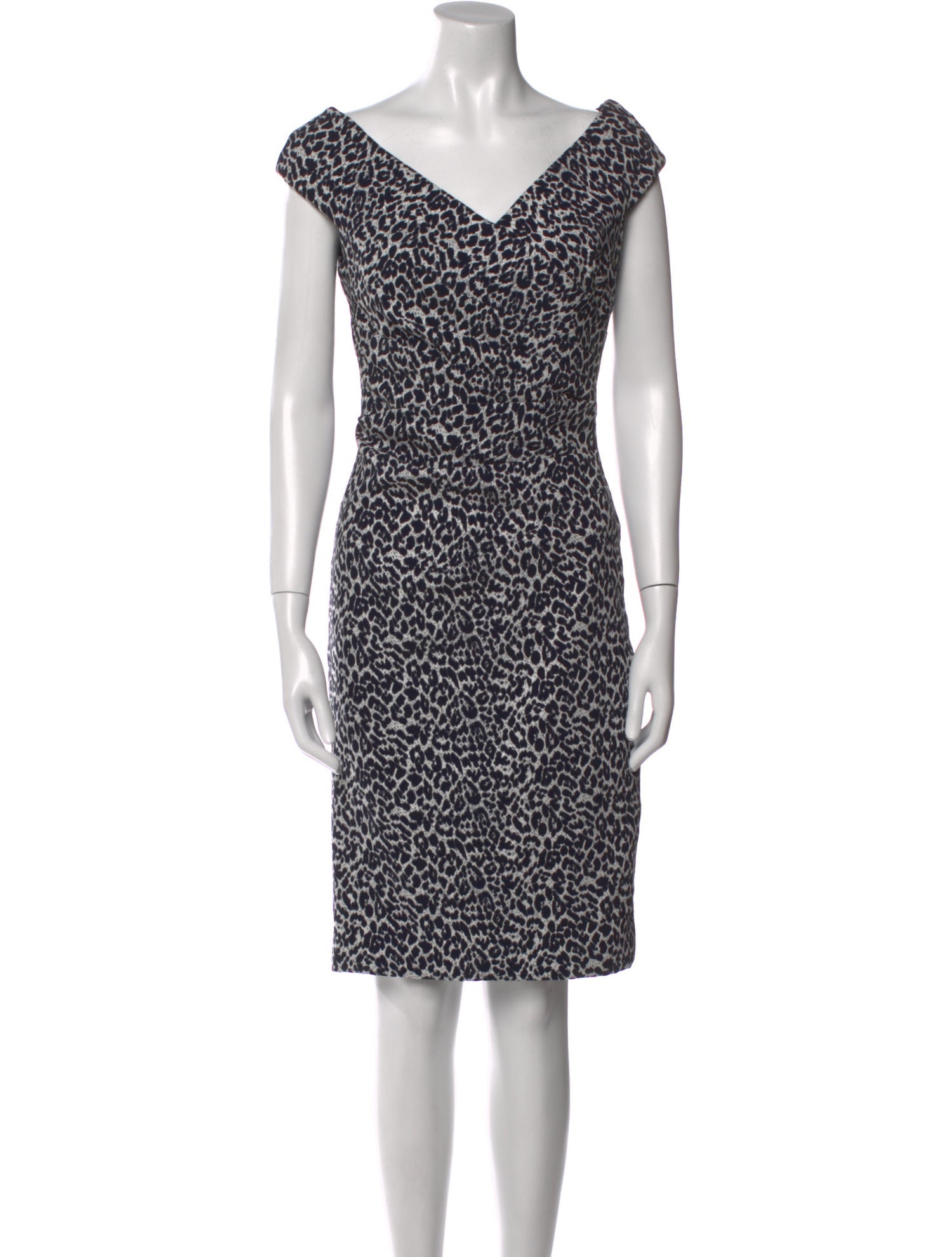 Teri Jon by Rickie Freeman Printed Knee-Length Dress