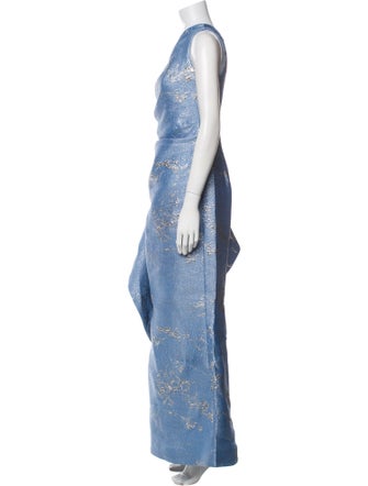 Teri Jon by Rickie Freeman One-Shoulder Long Dress