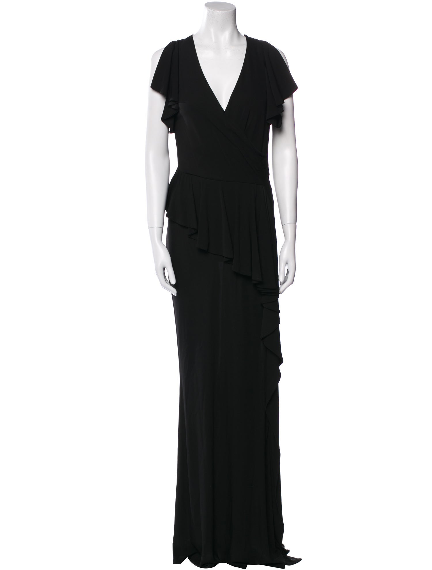 Teri Jon by Rickie Freeman V-Neck Long Dress w/ Tags