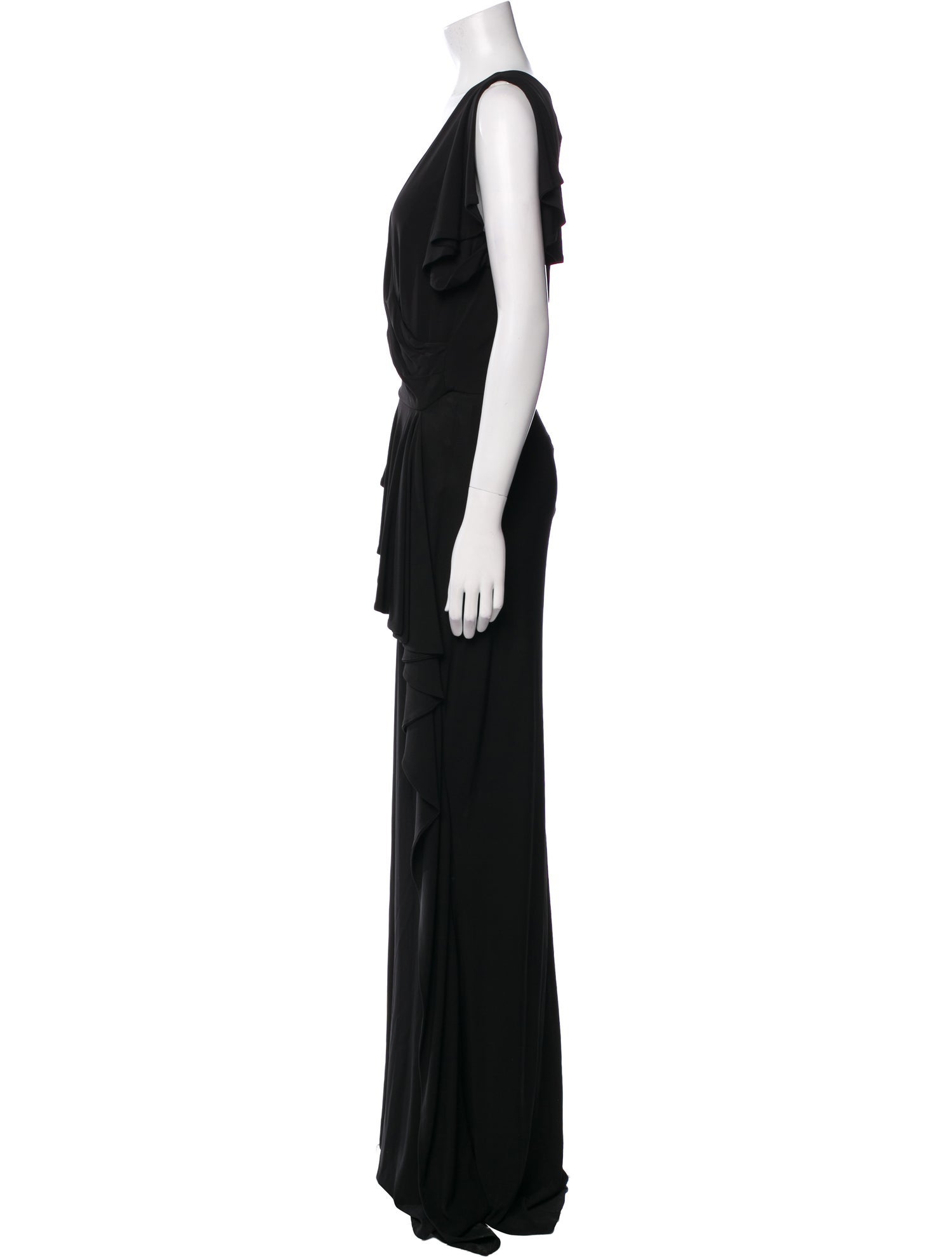 Teri Jon by Rickie Freeman V-Neck Long Dress w/ Tags