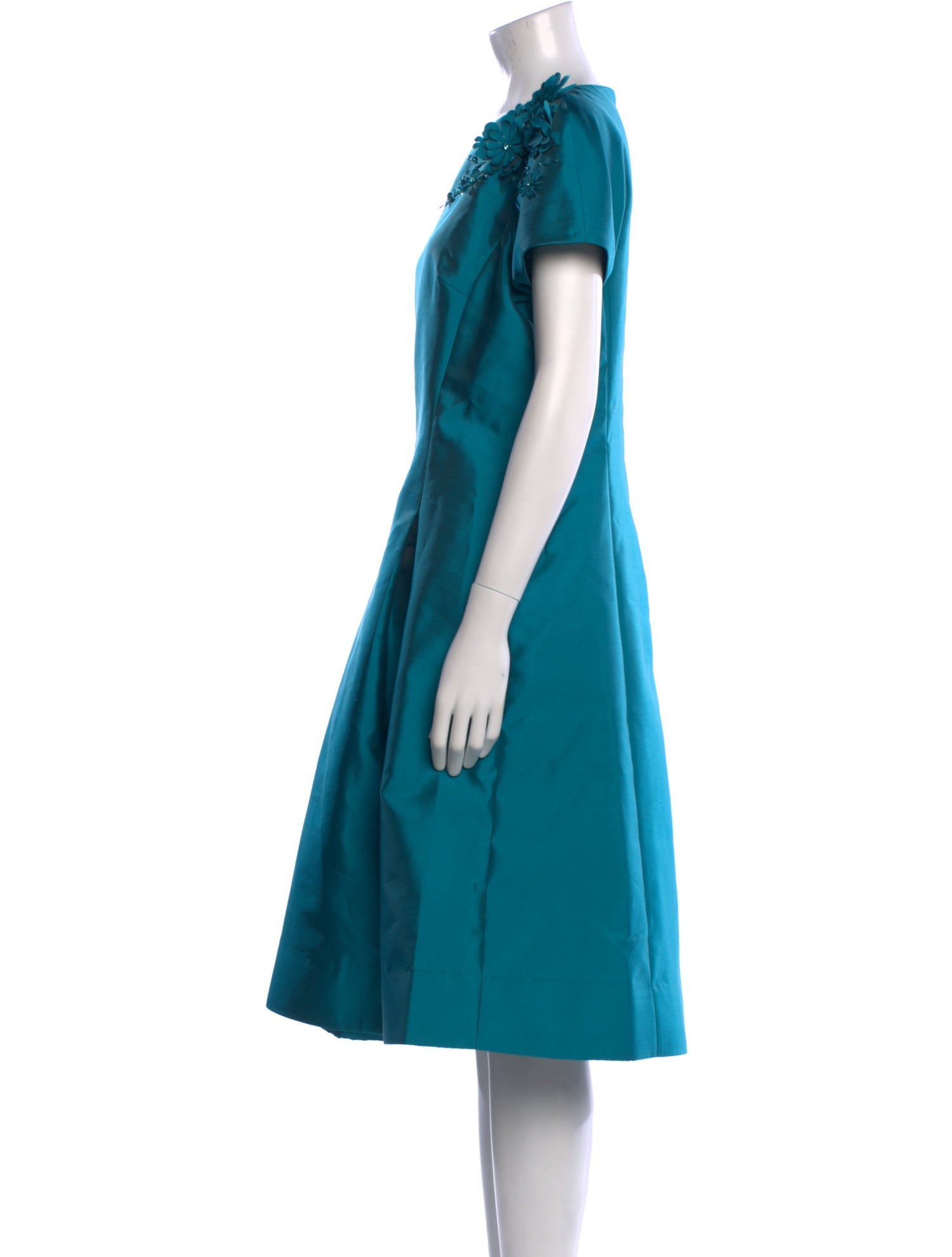 Teri Jon by Rickie Freeman Bateau Neckline Midi Length Dress w/ Tags