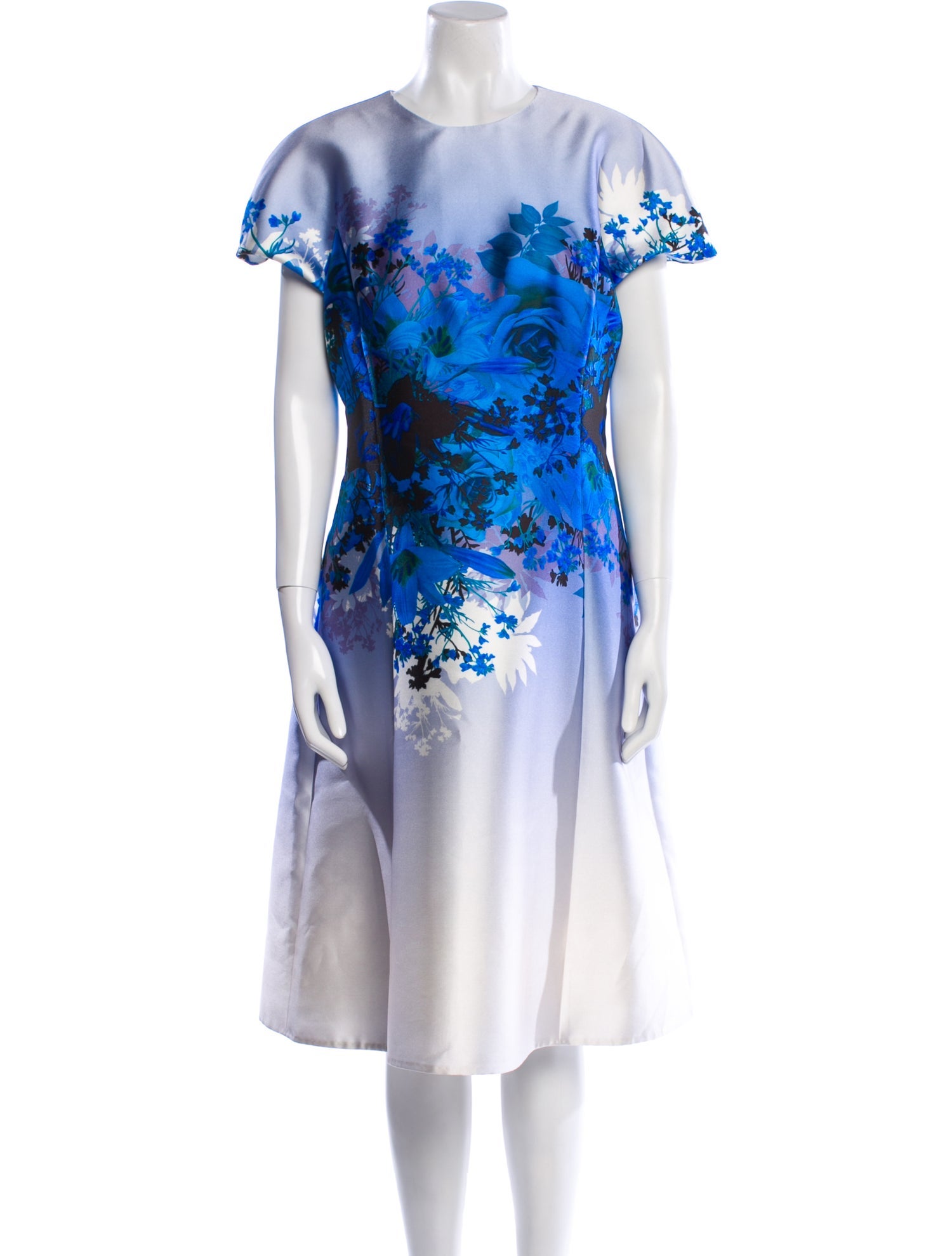 Teri Jon by Rickie Freeman Floral Print Midi Length Dress w/ Tags