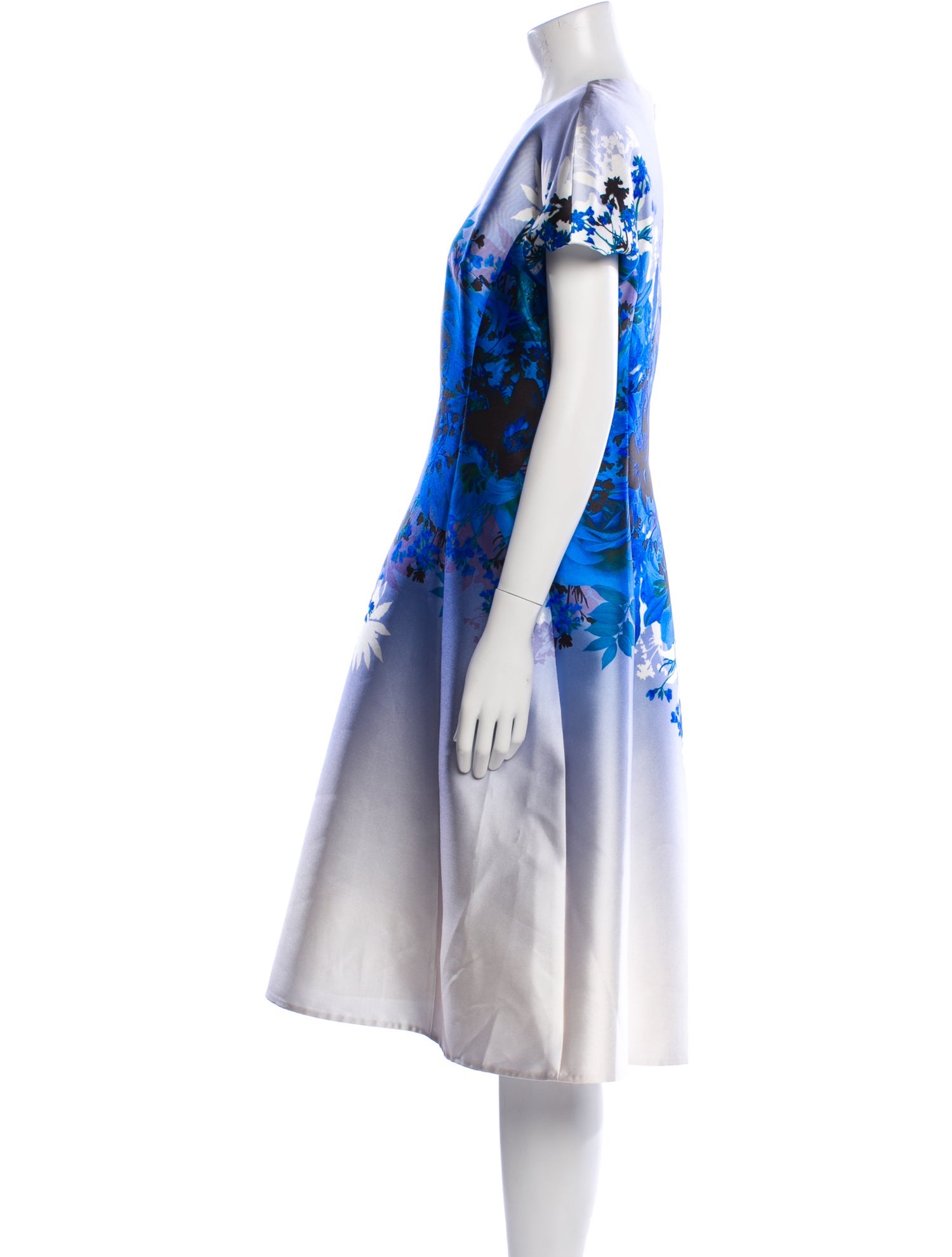 Teri Jon by Rickie Freeman Floral Print Midi Length Dress w/ Tags