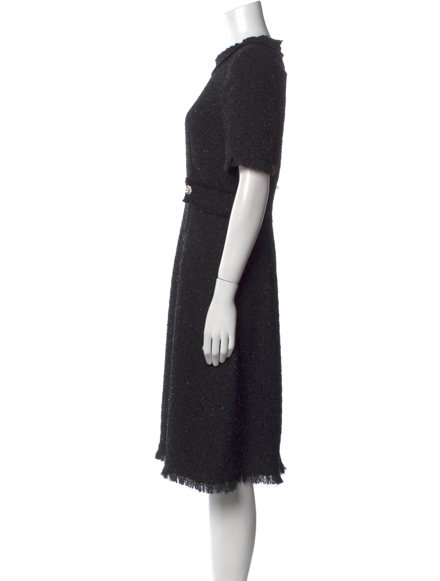 Teri Jon by Rickie Freeman Crew Neck Midi Length Dress