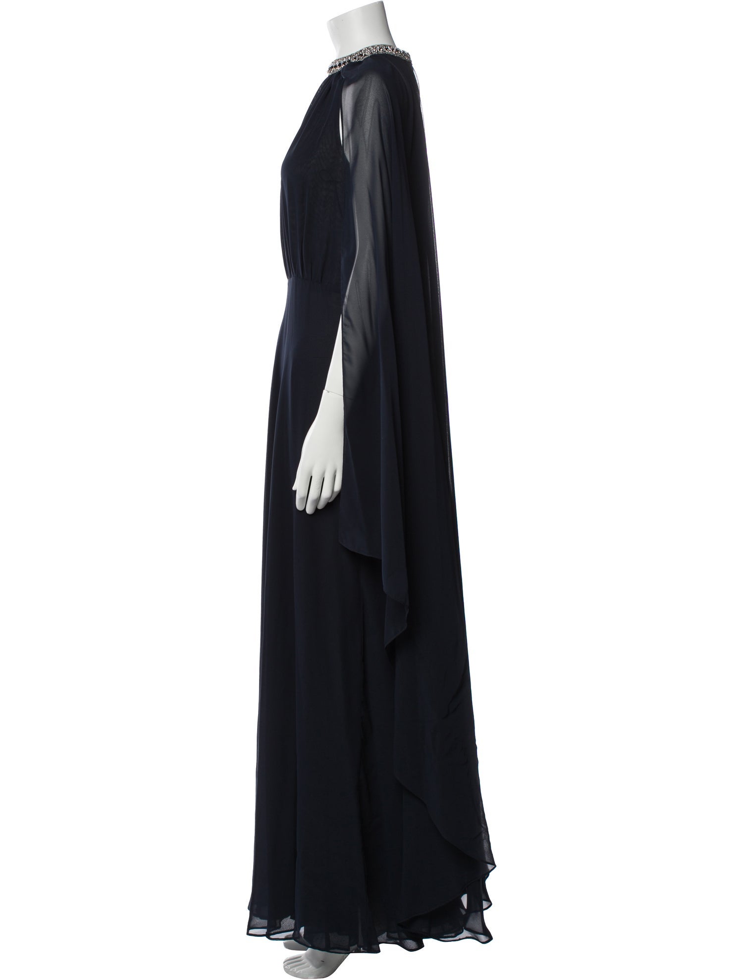 Teri Jon by Rickie Freeman Halterneck Long Dress